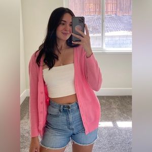 Pink Knitted Cardigan